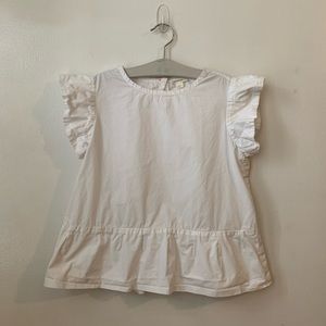Crewcuts Girls’ ruffle- sleeve top